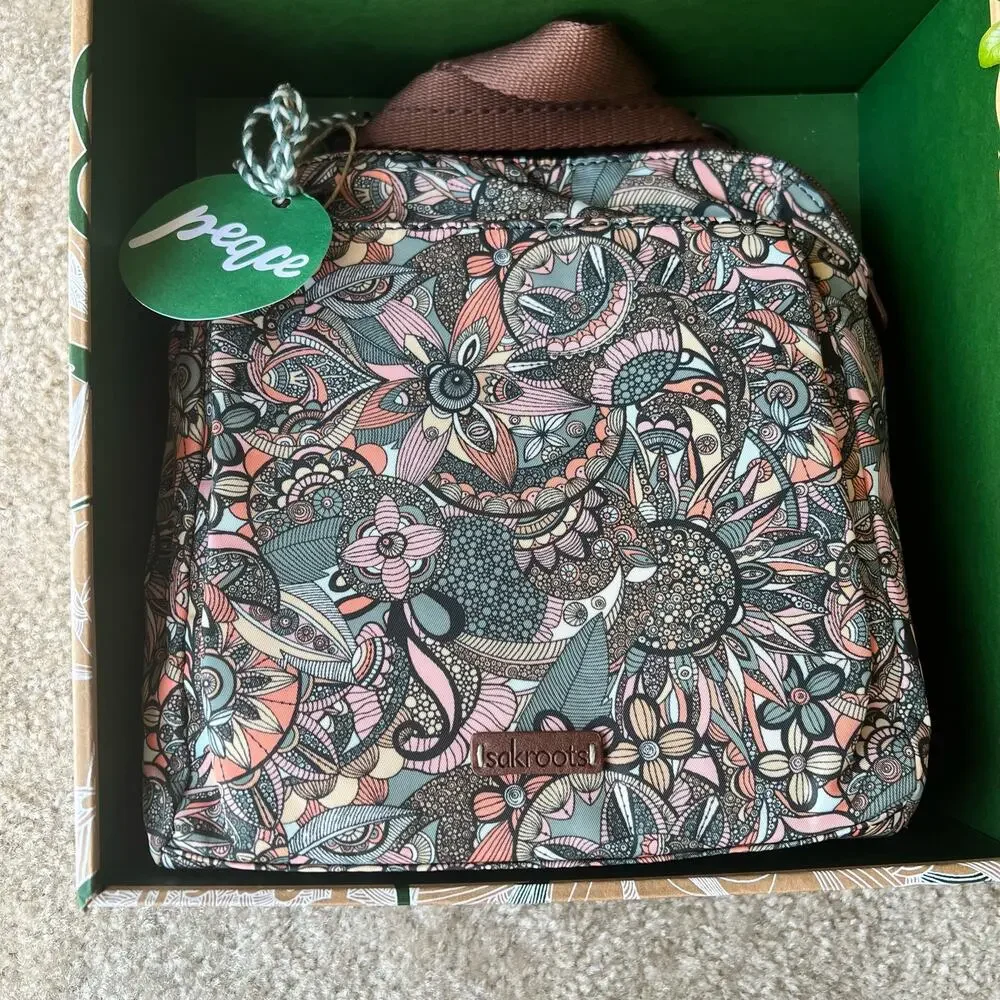 NEW Sak Roots Sienna Desert Spirit Loyola Mini Backpack & Card Wallet Sakroots